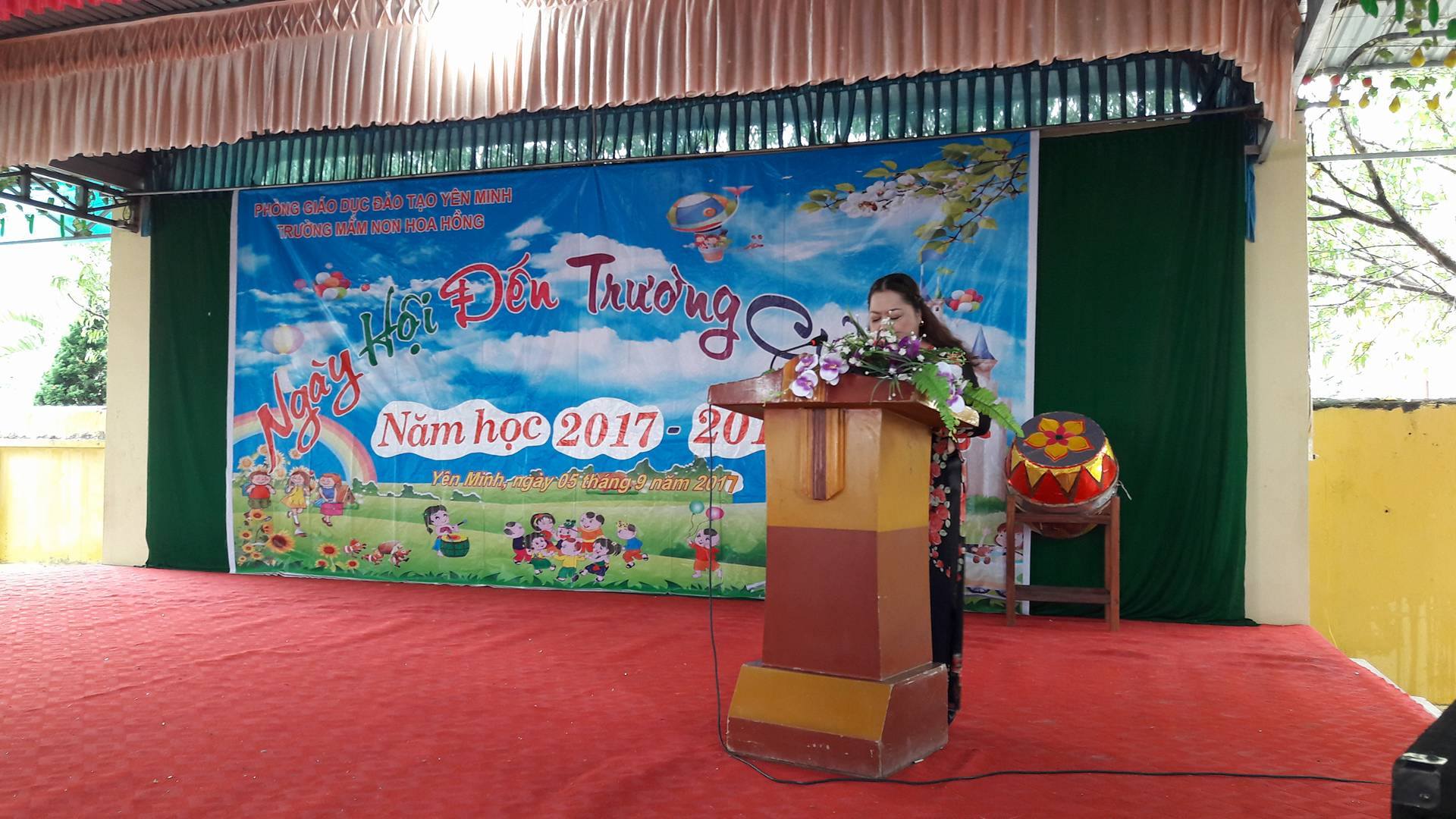 Trường Mầm Non Hoa Hồng tổ chức Lễ Khai giảng năm học 2017-2018