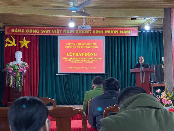 CÔNG AN XÃ ĐƯỜNG HỒNG TỔ CHỨC RA QUÂN THỰC HIỆN ĐỢT CAO ĐIỂM TẤN CÔNG, TRẤN ÁP TỘI PHẠM BẢO ĐẢM AN NINH TRẬT TỰ, BẢO VỆ TẾT NGUYÊN ĐÁN ẤT TỴ 2025