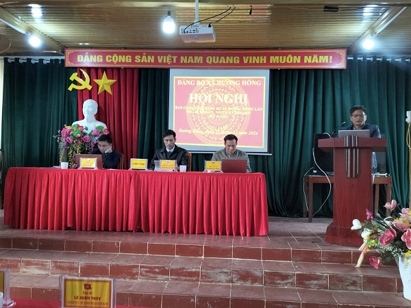 Đảng ủy xã Đường Hồng tổ chức hội nghị Ban chấp hành Đảng bộ xã lần thứ 49, khoá X, nhiệm kỳ 2020 - 2025 (Mở rộng)