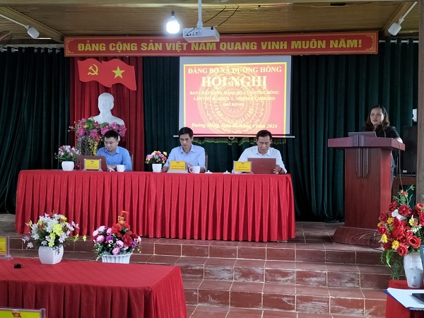 Đảng ủy xã Đường hồng tổ chức hội nghị Ban chấp hành Đảng bộ xã lần thứ 41, khoá X, nhiệm kỳ 2020 - 2025 (Mở rộng).