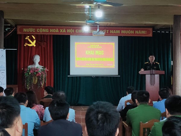 Xã Đường Hồng, huyện Bắc Mê, tổ chức diễn tập chiến đấu phòng thủ năm 2023