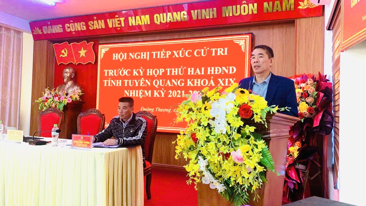 Tổ đại biểu số 9 Hội đồng nhân dân tỉnh do ông Ngô Xuân Nam, Ủy viên BCH Đảng bộ tỉnh, Chánh Thanh tra tỉnh làm trưởng đoàn đã có buổi Tiếp xúc cử chi tại xã Đường Thượng.