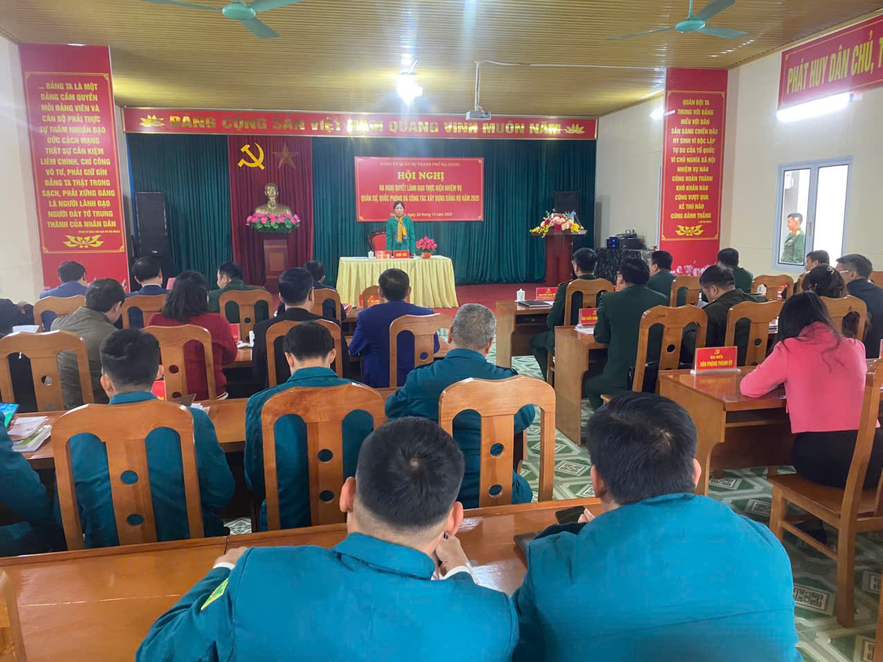 Bí thư Thành ủy Bí thư Đảng ủy Quân sự thành phố Chúng Thị Chiên kết luận