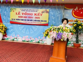 Lễ tổng kết năm học trường tiểu học Nguyễn Huệ