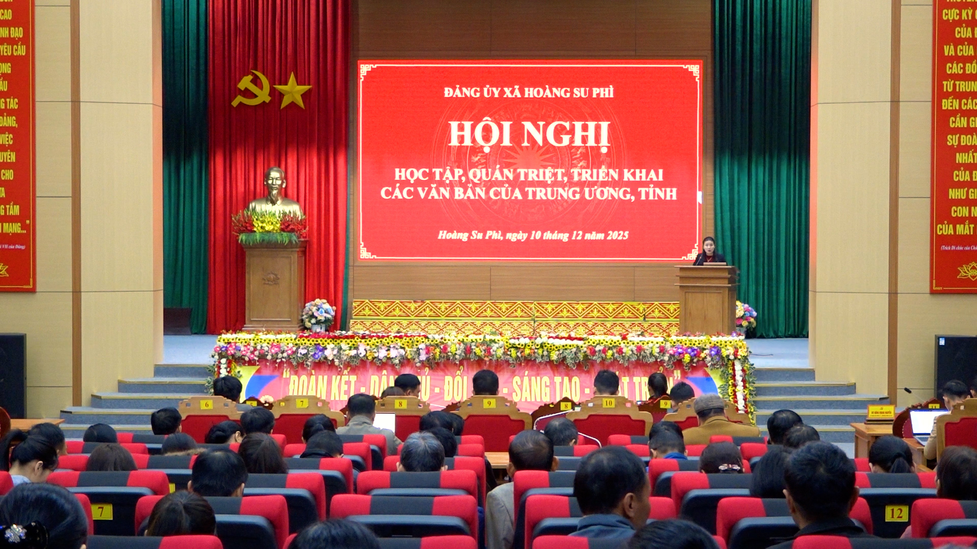 Ủy ban MTTQ VN xã Hoàng Su Phì tổ chức Hội nghị tập huấn triển khai các văn bản về thực hiện chương trình Mục tiêu quốc gia