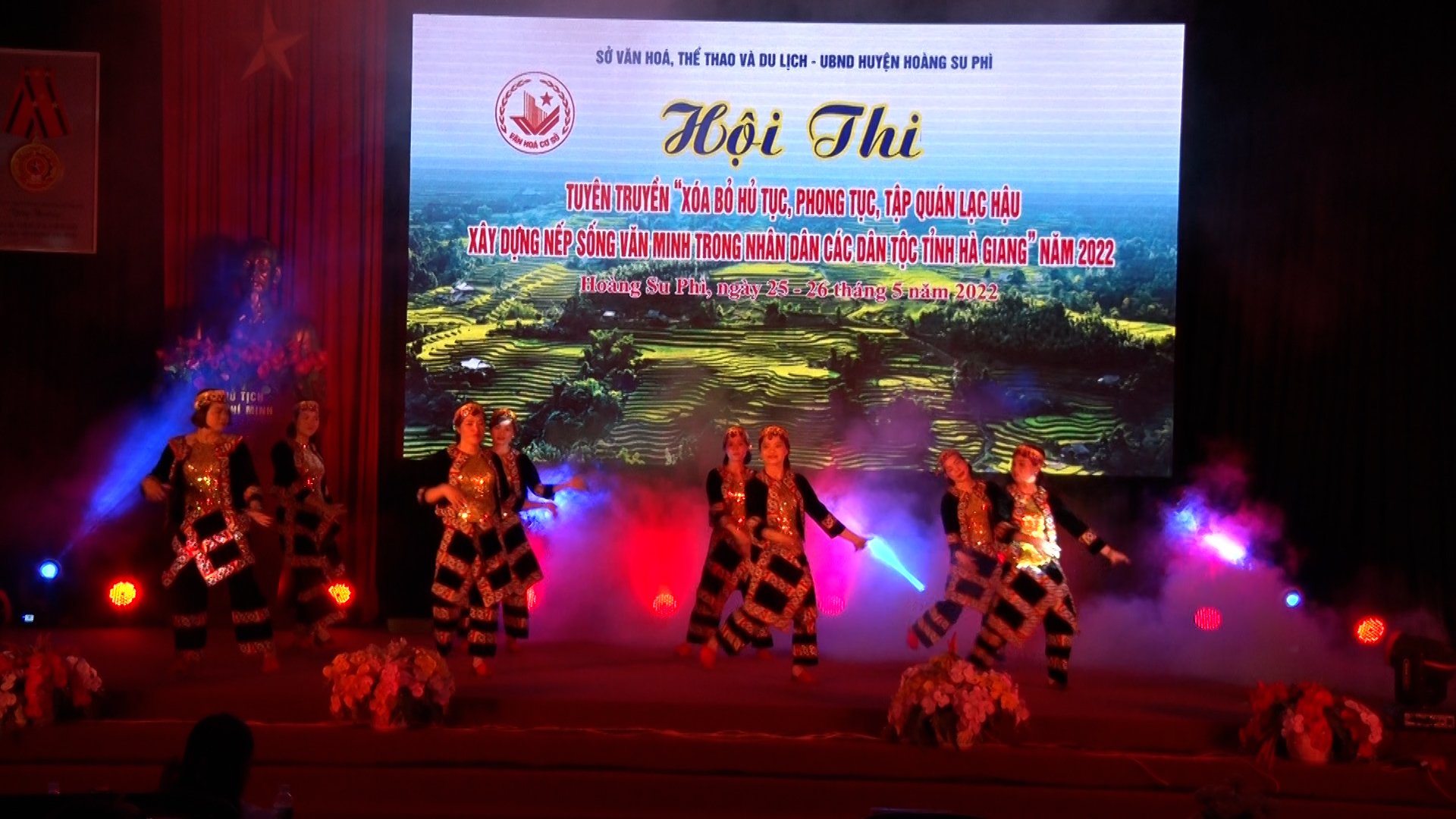 Ghi nhận tại Hội thi tuyên truyền “Xoá bỏ hủ tục, phong tục, tập quán lạc hậu trong việc cưới, việc tang” năm 2022.