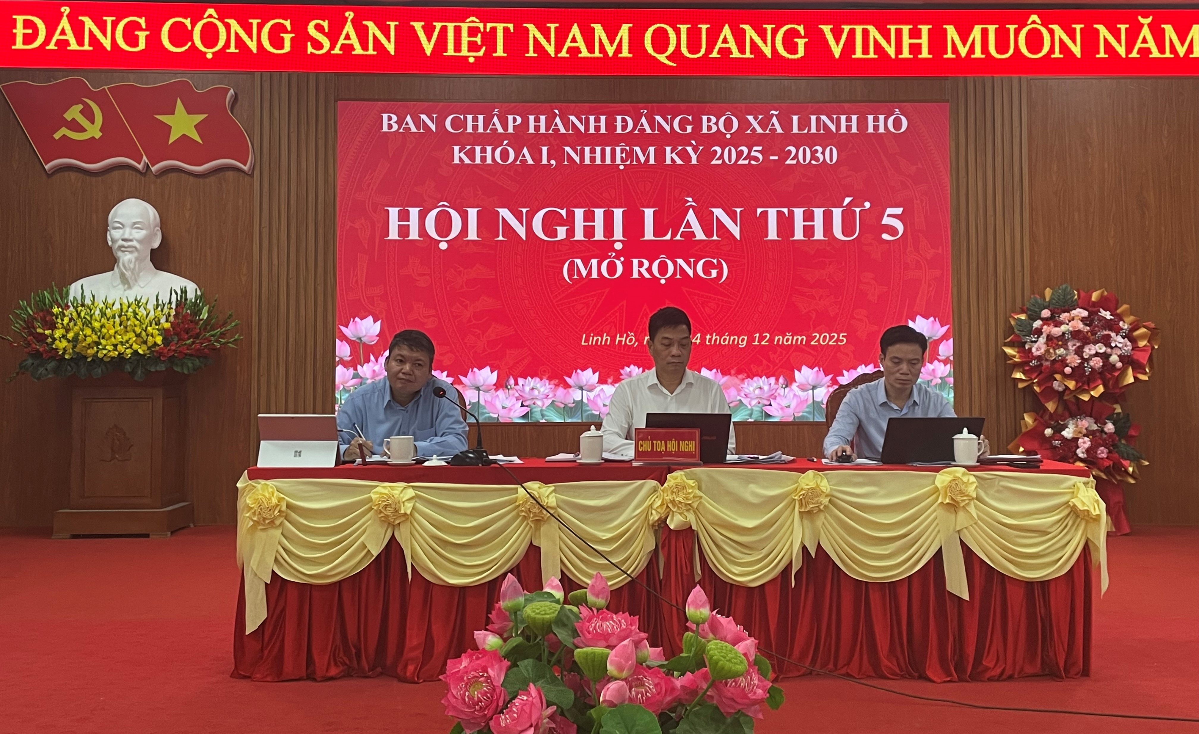 Hội nghị Ban chấp hành Đảng bộ xã Linh Hồ lần thứ 5 ( mở rộng)