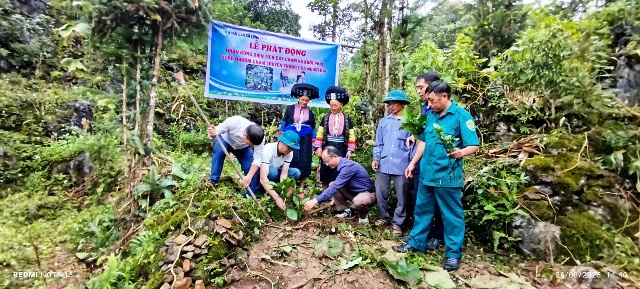 XÃ LŨNG PHÌN TỔ CHỨC LỄ PHÁT ĐỘNG TRỒNG CÂY CHÀM NHUỘM VẢI VÀ KHÔI PHỤC NGHỀ NHUỘM CHÀM TRUYỀN THỐNG CỦA DÂN TỘC DAO
