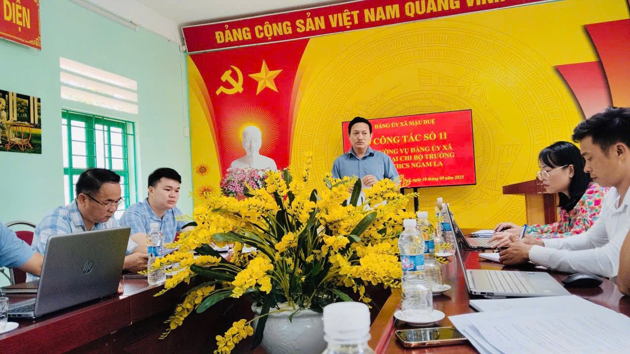 Thực hiện kế hoạch số 09/KH-ĐU ngày 15/9/2025 của Ban Thường vụ Đảng ủy, kế hoạch làm việc của Ban Thường vụ Đảng ủy tại các chi bộ trong tháng 9 năm 2025