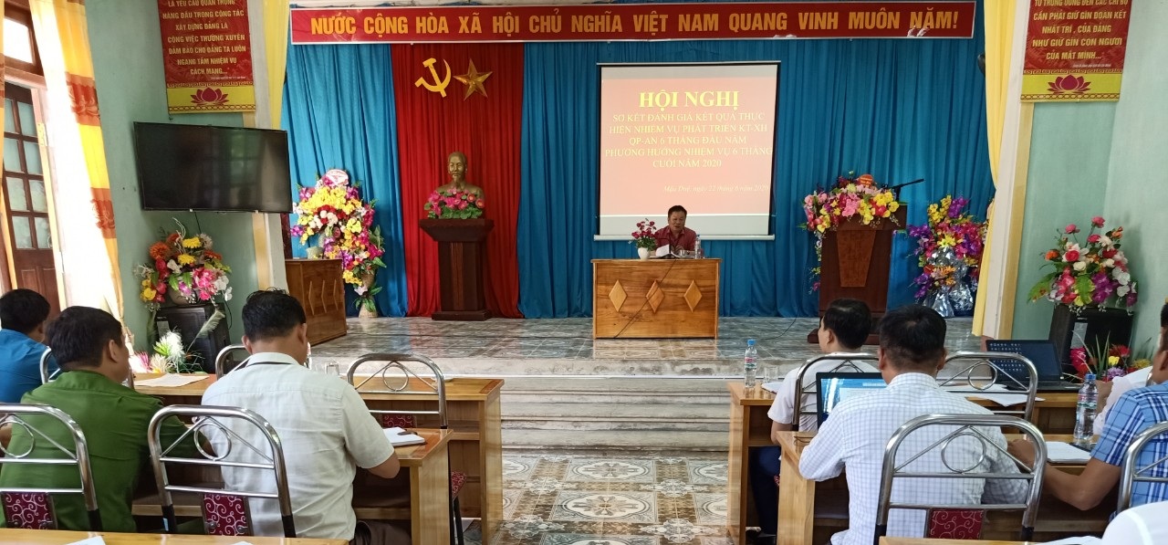 Hội nghị sơ kết đánh giá thực hiện nhiệm vụ phát triển kinh tế - xã hội, ANQP 6 tháng đầu năm 2020