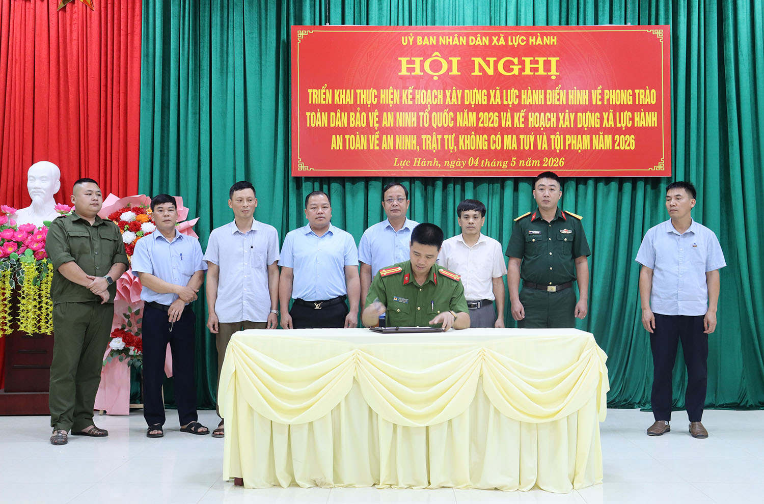 Lực Hành quyết tâm xây dựng xã điển hình về phong trào toàn dân bảo vệ an ninh Tổ quốc và không có ma túy năm 2026