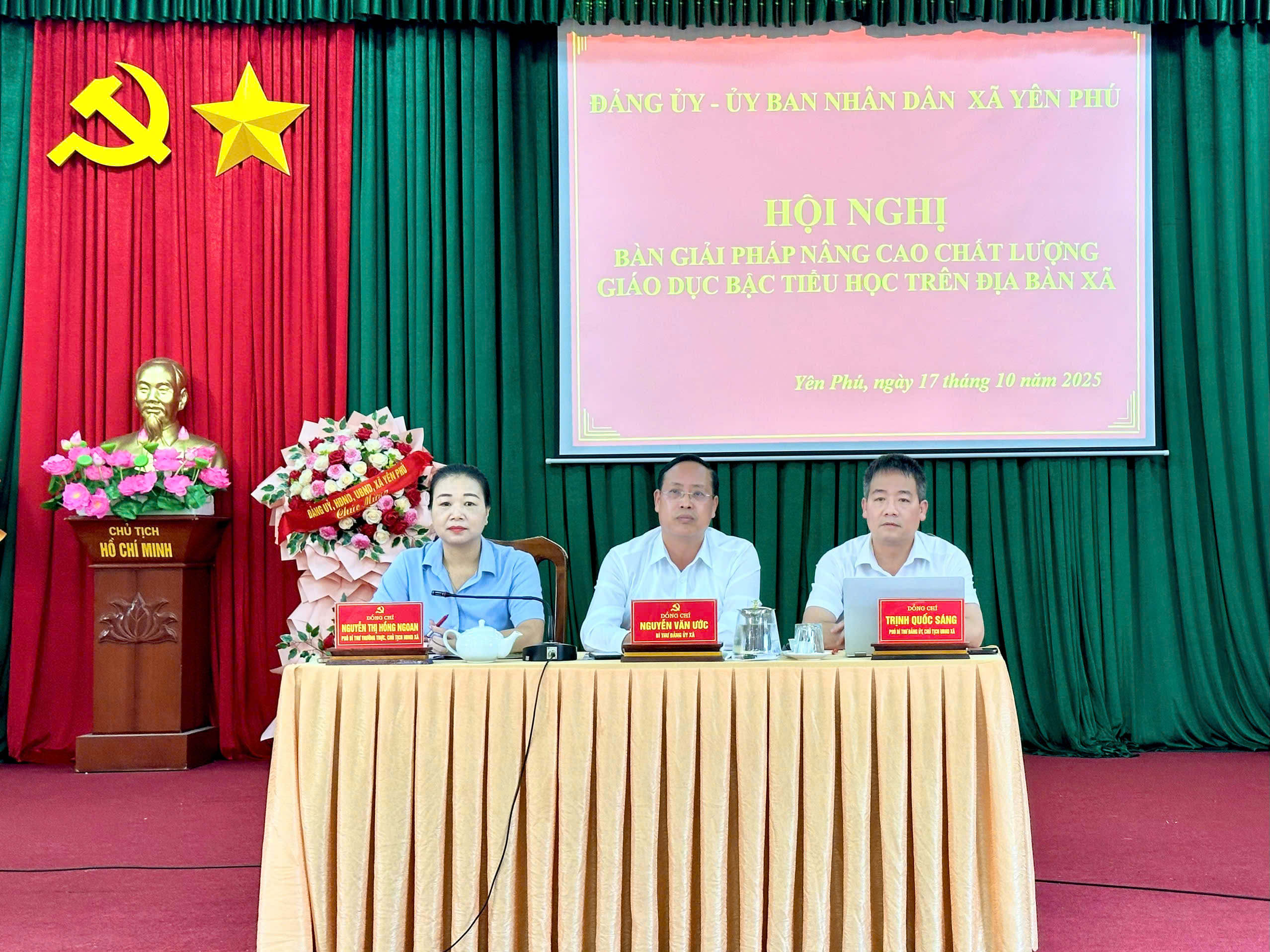 HỘI NGHỊ BÀN GIẢI PHÁP NÂNG CAO CHẤT LƯỢNG  GIÁO DỤC BẬC TIỂU HỌC TRÊN ĐỊA BÀN XÃ