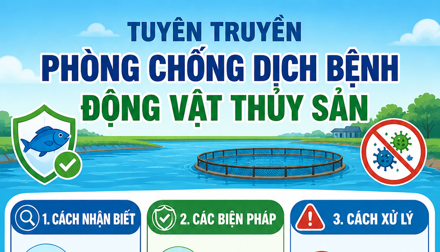Trung tâm Dịch vụ công xã Yên Sơn hướng dẫn phòng chống dịch bệnh động vật thủy sản