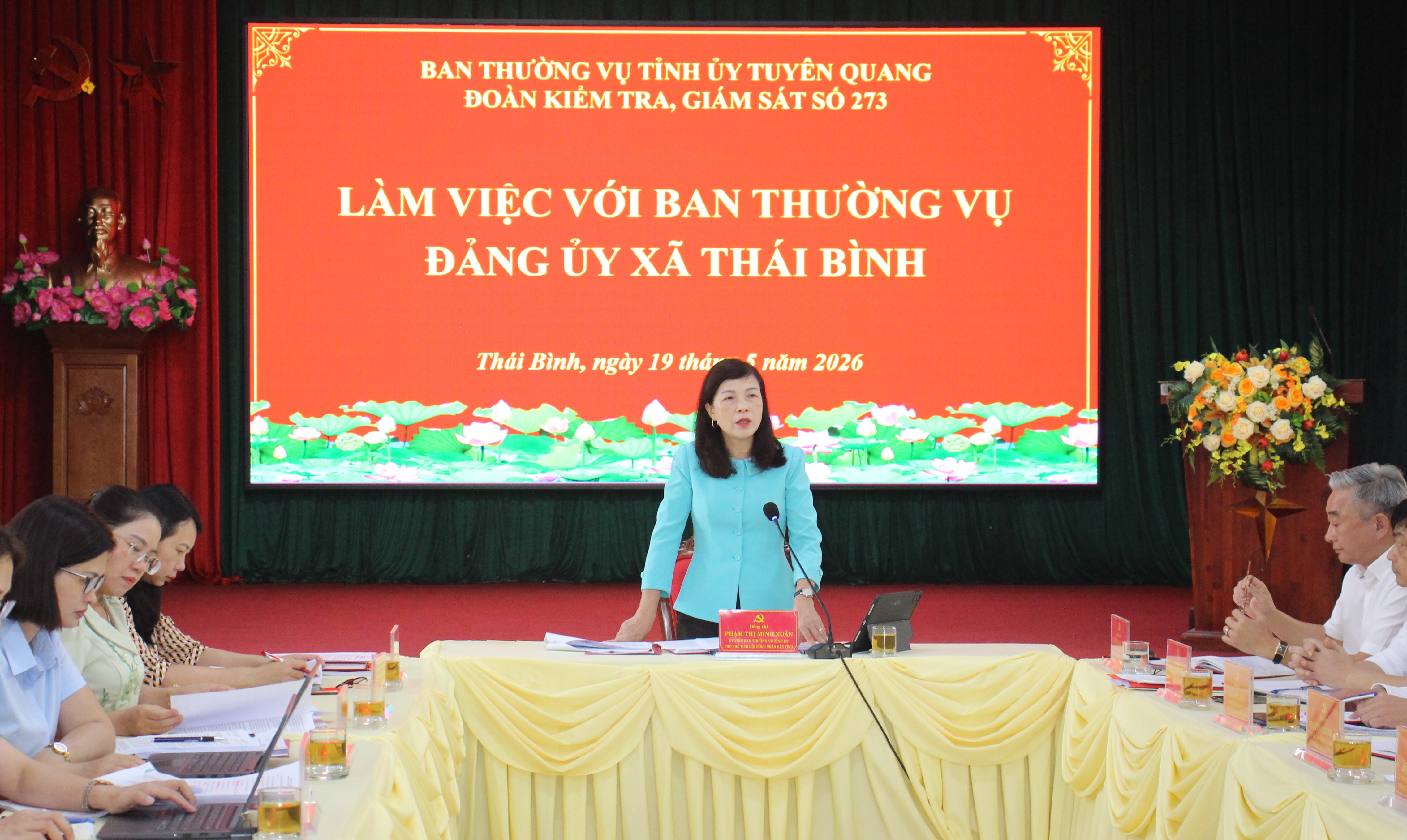 Đoàn kiểm tra, giám sát của Ban Thường vụ Tỉnh ủy làm việc tại các địa phương