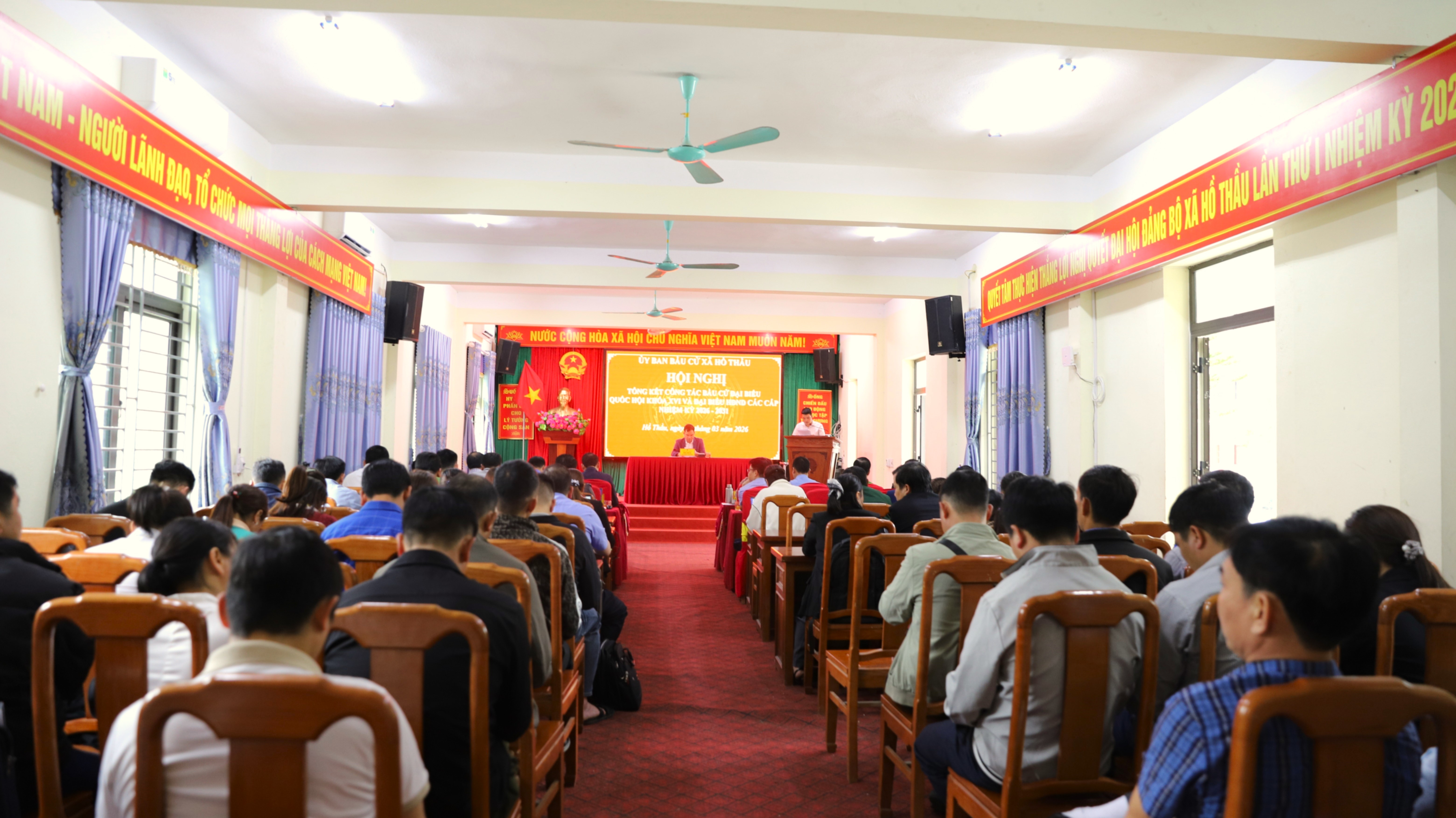 Hồ Thầu tổng kết công tác bầu cử đại biểu Quốc hội khóa XVI và đại biểu HĐND các cấp nhiệm kỳ 2026–2031