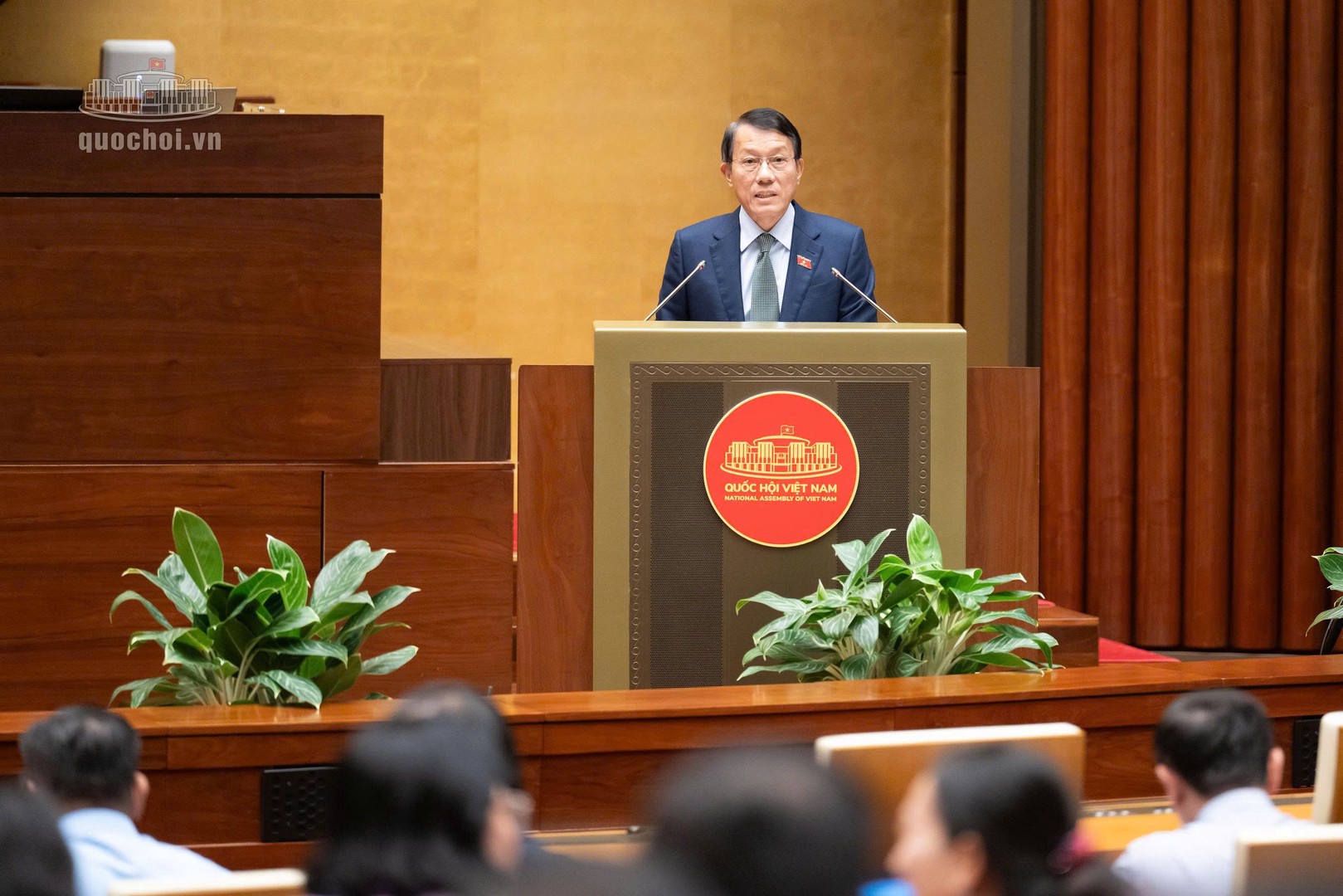BỘ TRƯỞNG LƯƠNG TAM QUANG TRÌNH BÀY TỜ TRÌNH DỰ ÁN LUẬT TỔ CHỨC CƠ QUAN ĐIỀU TRA HÌNH SỰ (SỬA ĐỔI