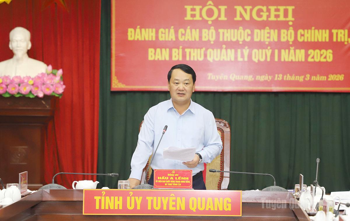 Hội nghị đánh giá cán bộ thuộc diện Bộ Chính trị, Ban Bí thư quản lý quý I năm 2026