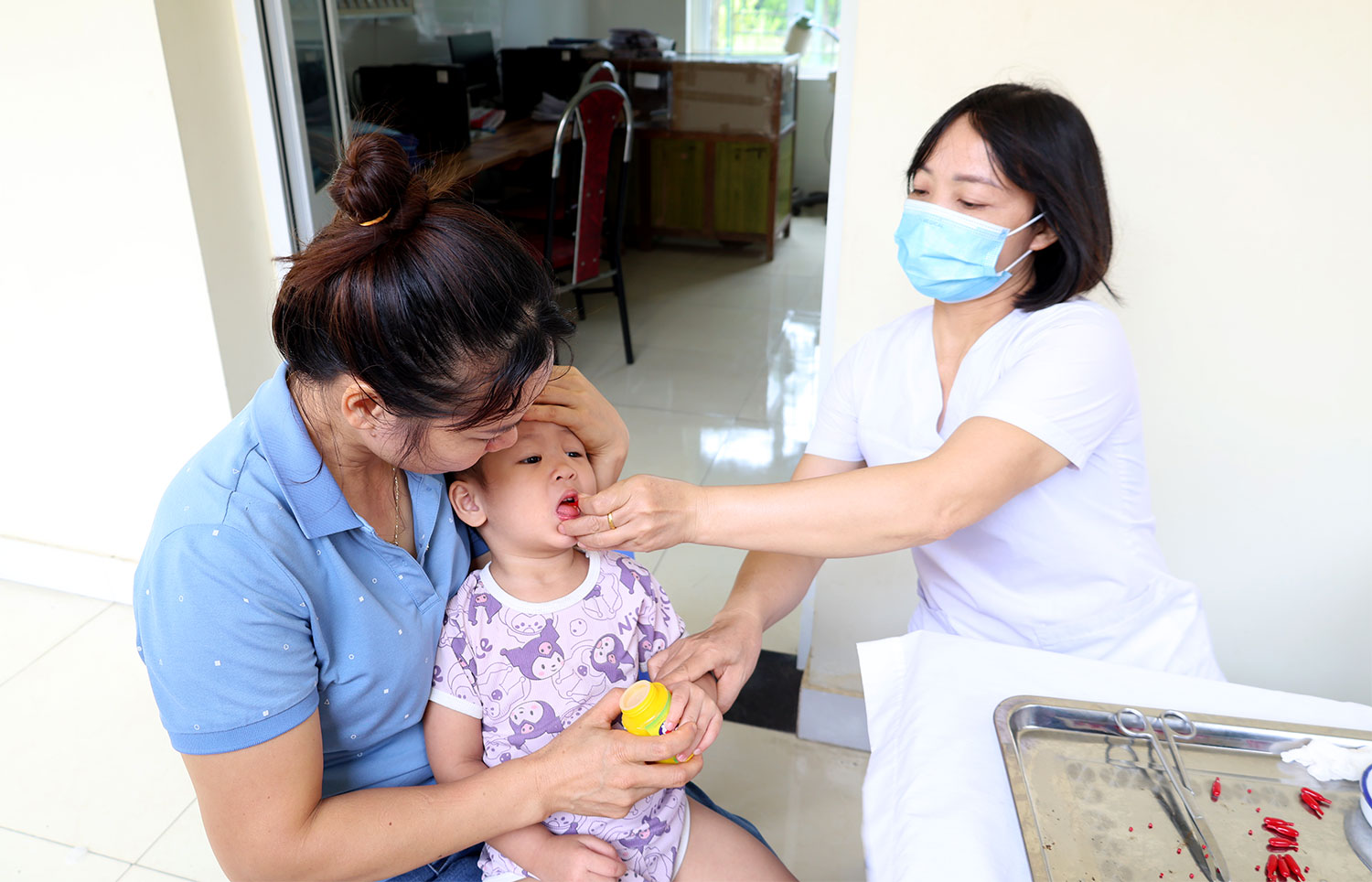 Yên Sơn trên 1.000 trẻ được bổ sung Vitamin A