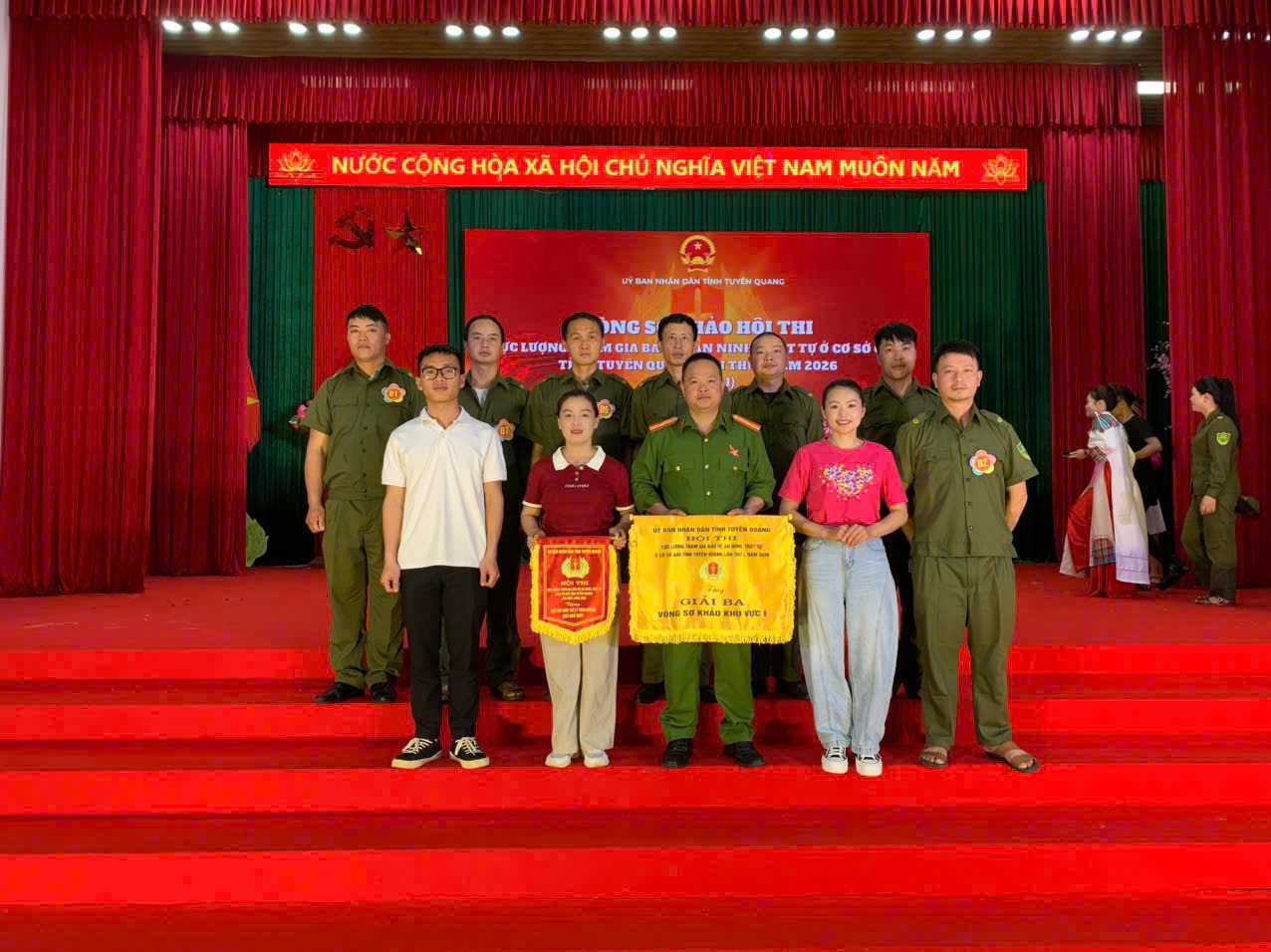 LỰC LƯỢNG THAM GIA BẢO VỆ ANTT CƠ SỞ XÃ PHỐ BẢNG ĐẠT GIẢI BA TẠI HỘI THI CẤP TỈNH NĂM 2026