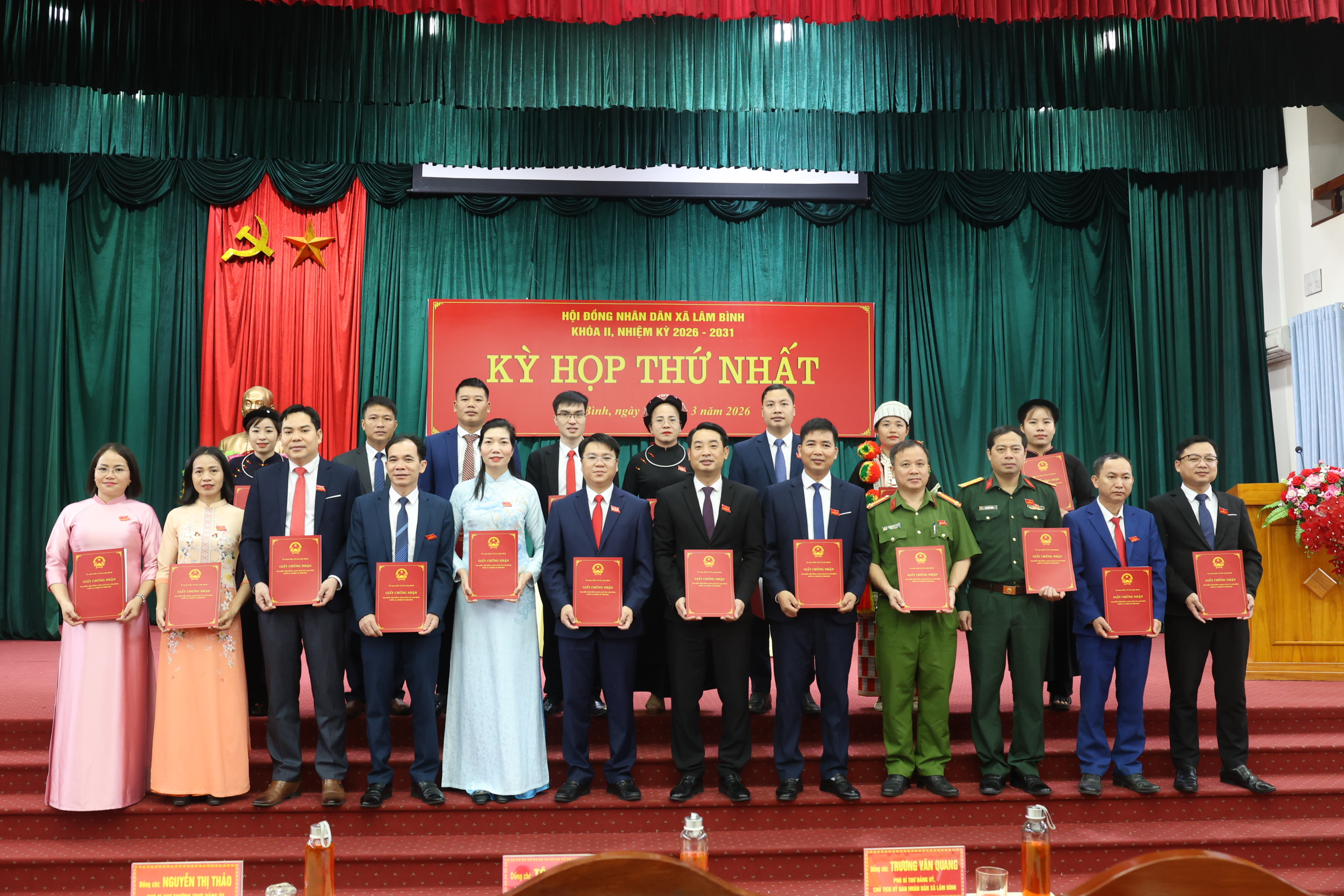 Kỳ họp thứ nhất HĐND xã Lâm Bình khoá II, nhiệm kỳ 2026 - 2031 thành công tốt đẹp