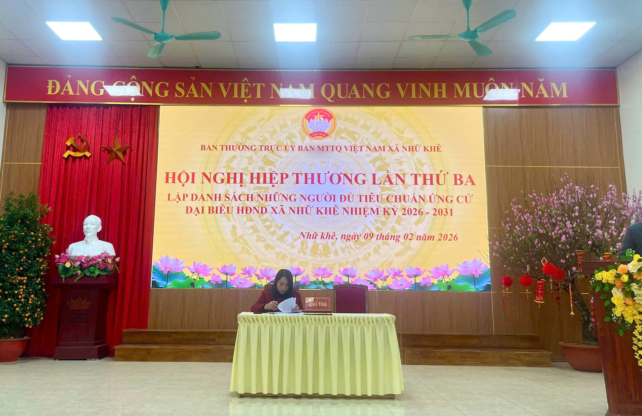 Hội nghị hiệp thương lần thứ ba bầu cử đại biểu HĐND xã Nhữ Khê nhiệm kỳ 2026 - 2031