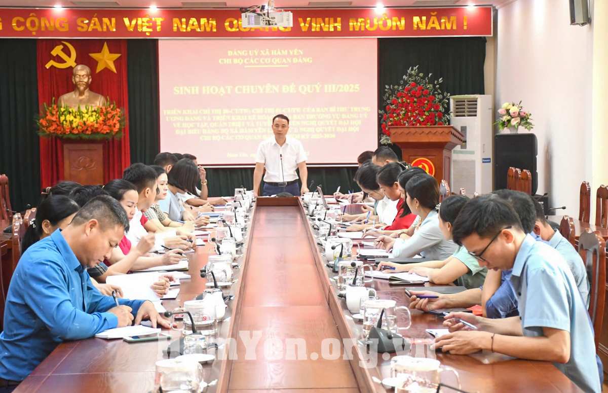 Chi bộ các cơ quan Đảng sinh hoạt chuyên đề quý III