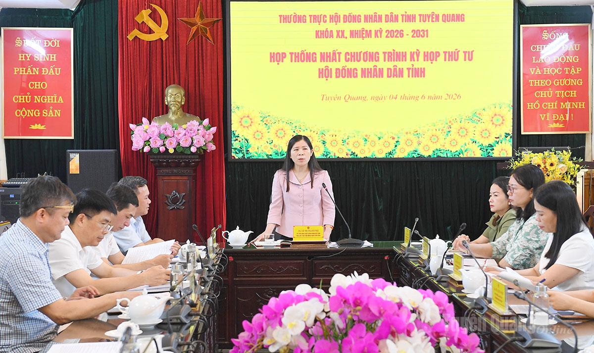 Họp thống nhất chương trình Kỳ họp thứ tư HĐND tỉnh