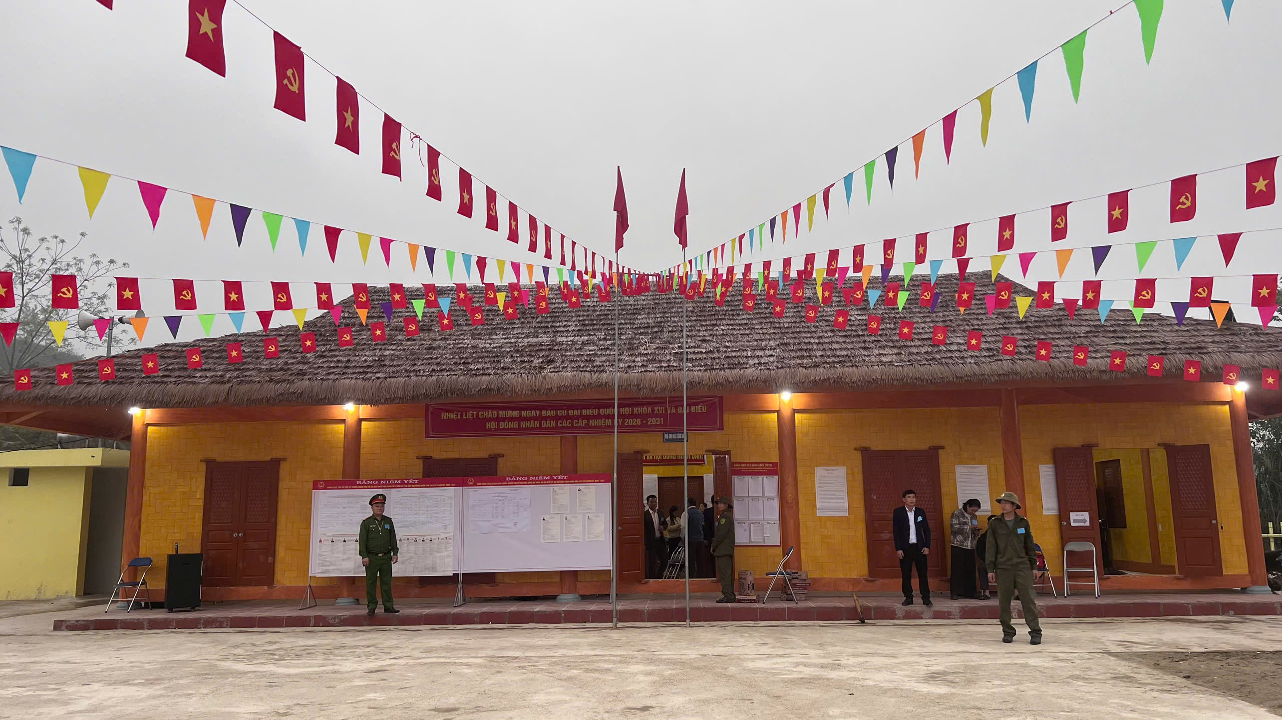 Xã Yên Thành đảm bảo an ninh trật tự trong ngày bầu cử