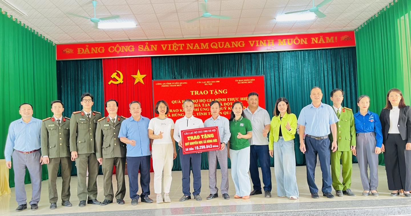 CÂU LẠC BỘ CEO 1980 HÀ NỘI ĐỒNG HÀNH CÙNG XÃ HÙNG ĐỨC XÓA NHÀ TẠM, DỘT NÁT