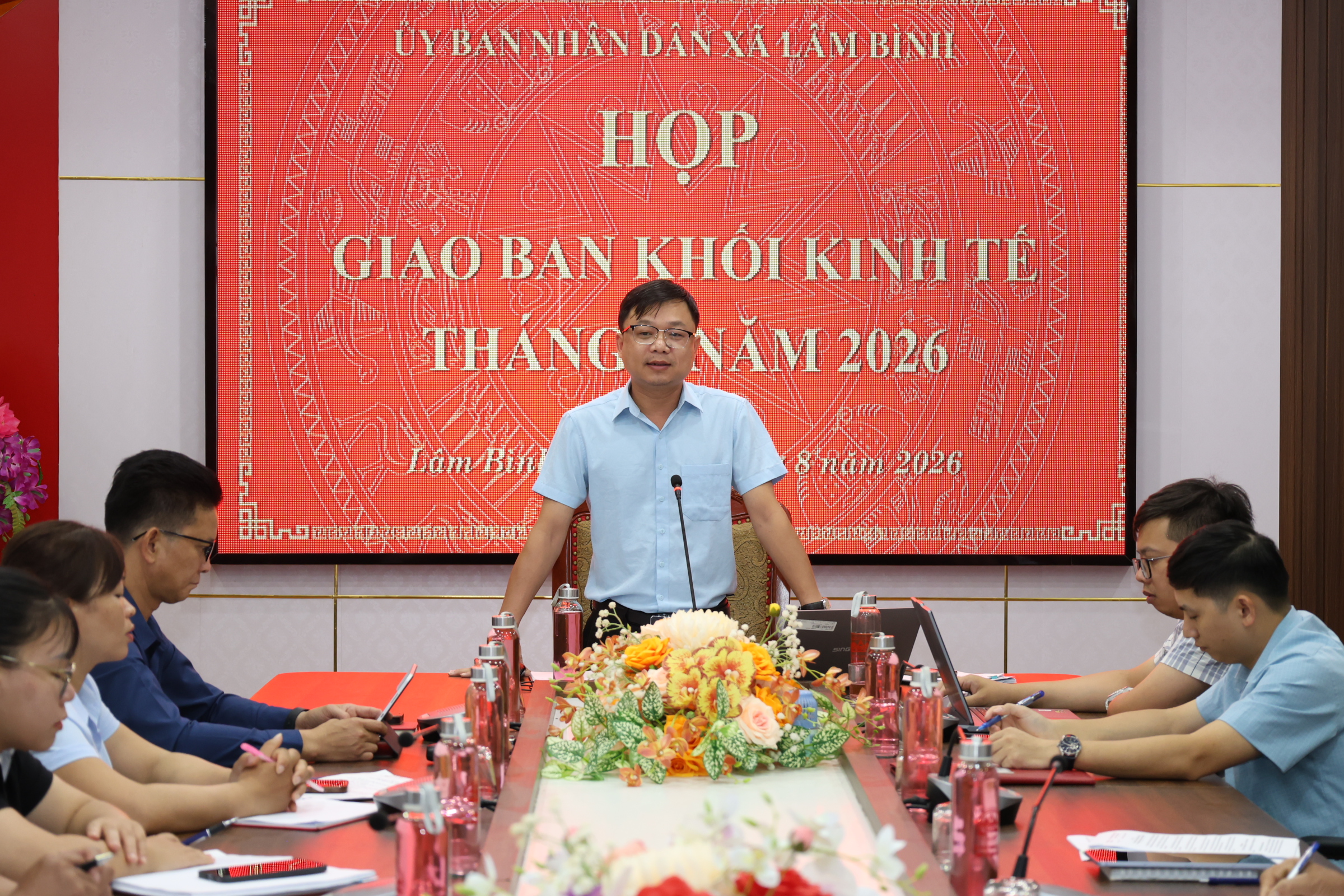 Lâm Bình giao ban Khối Kinh tế tháng 8 năm 2026