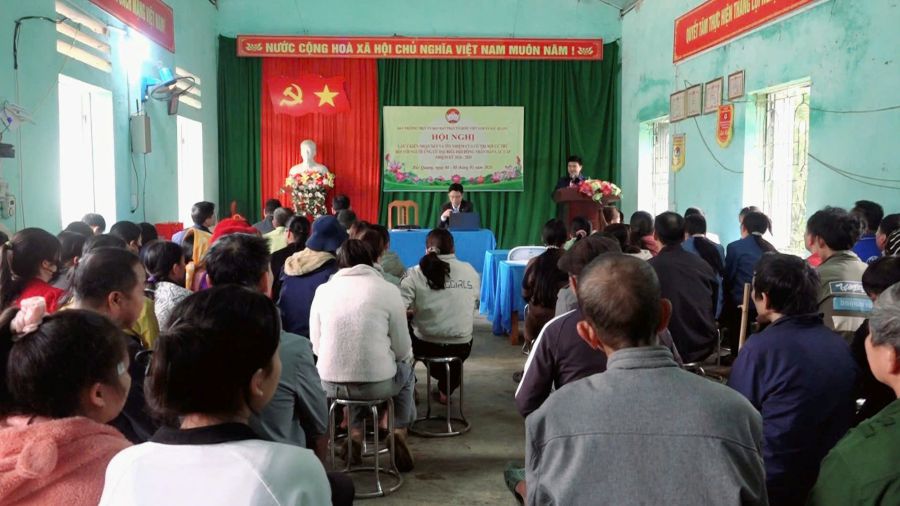 Hội nghị cử tri lấy ý kiến nhận xét và tín nhiệm nơi cư trú đối với người ứng cử Đại biểu HĐND các cấp, nhiệm kỳ 2026-2031 tại thôn Minh Lập