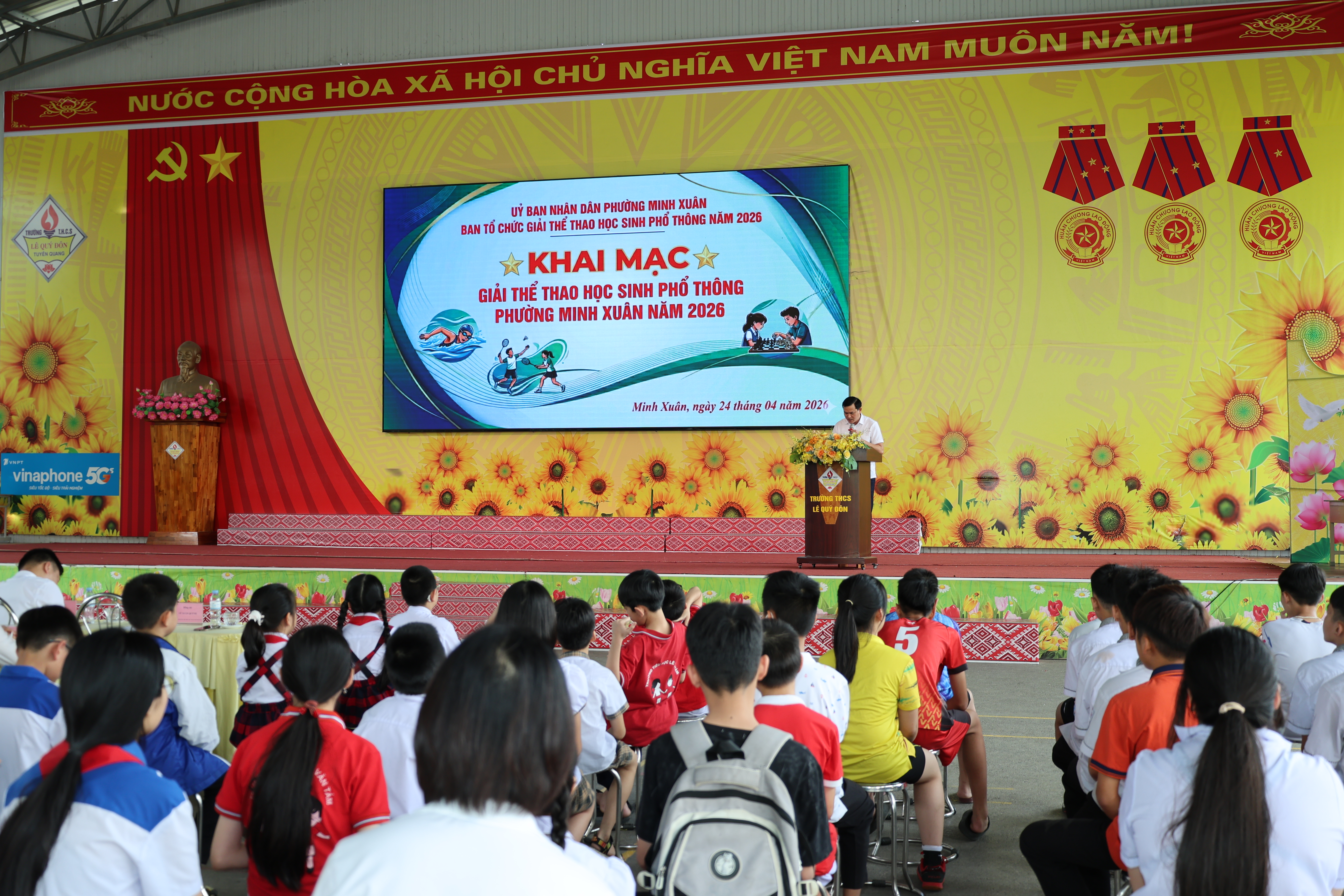 Phường Minh Xuân tổ chức thành công Giải thể thao học sinh phổ thông phường Minh Xuân năm 2026