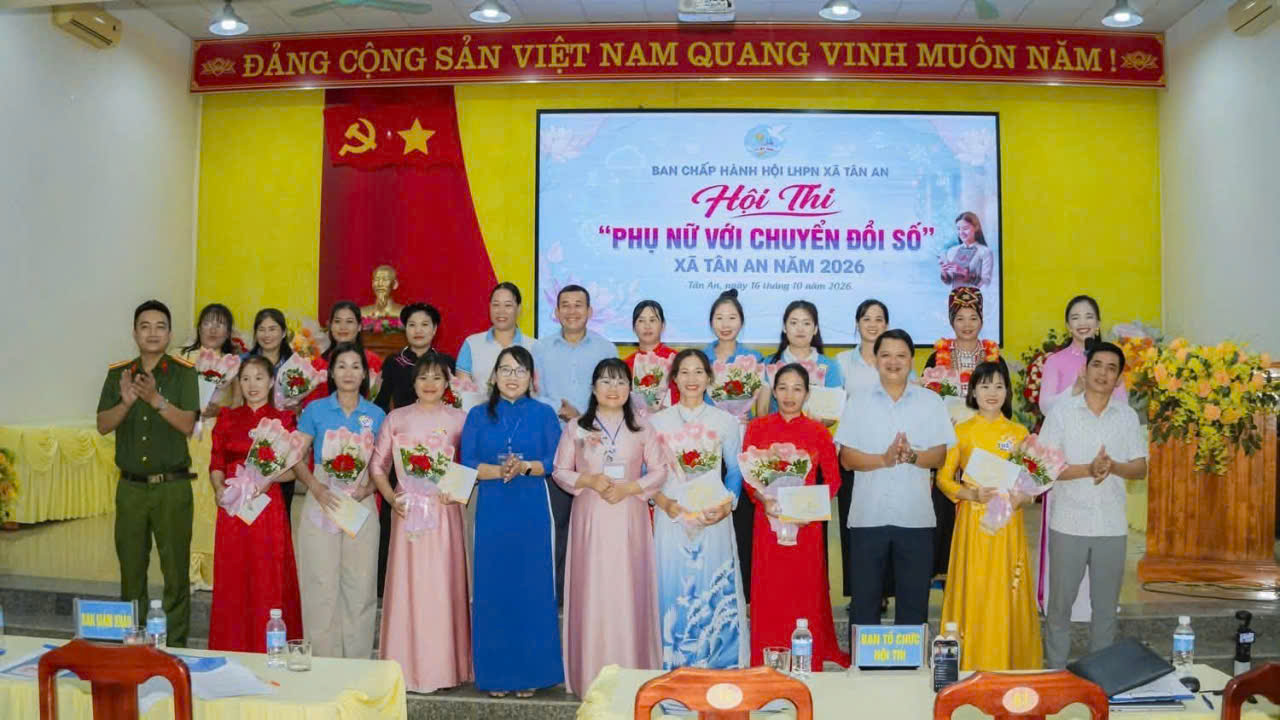 HỘI LHPN XÃ TÂN AN TỔ CHỨC THÀNH CÔNG HỘI THI “PHỤ NỮ VỚI CHUYỂN ĐỔI SỐ” NĂM 2026 