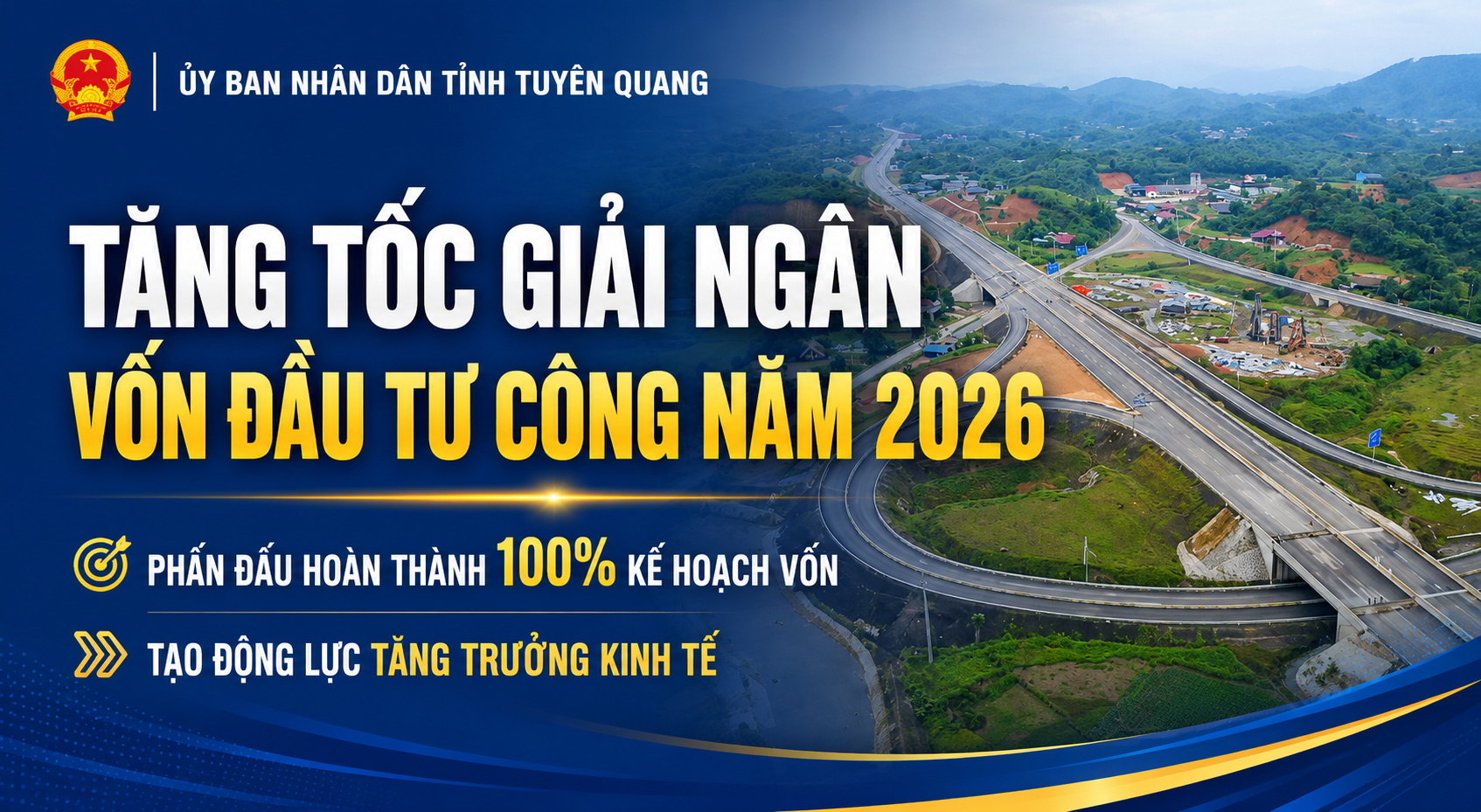 Tăng tốc giải ngân vốn đầu tư công, phấn đấu đạt 100% kế hoạch năm 2026