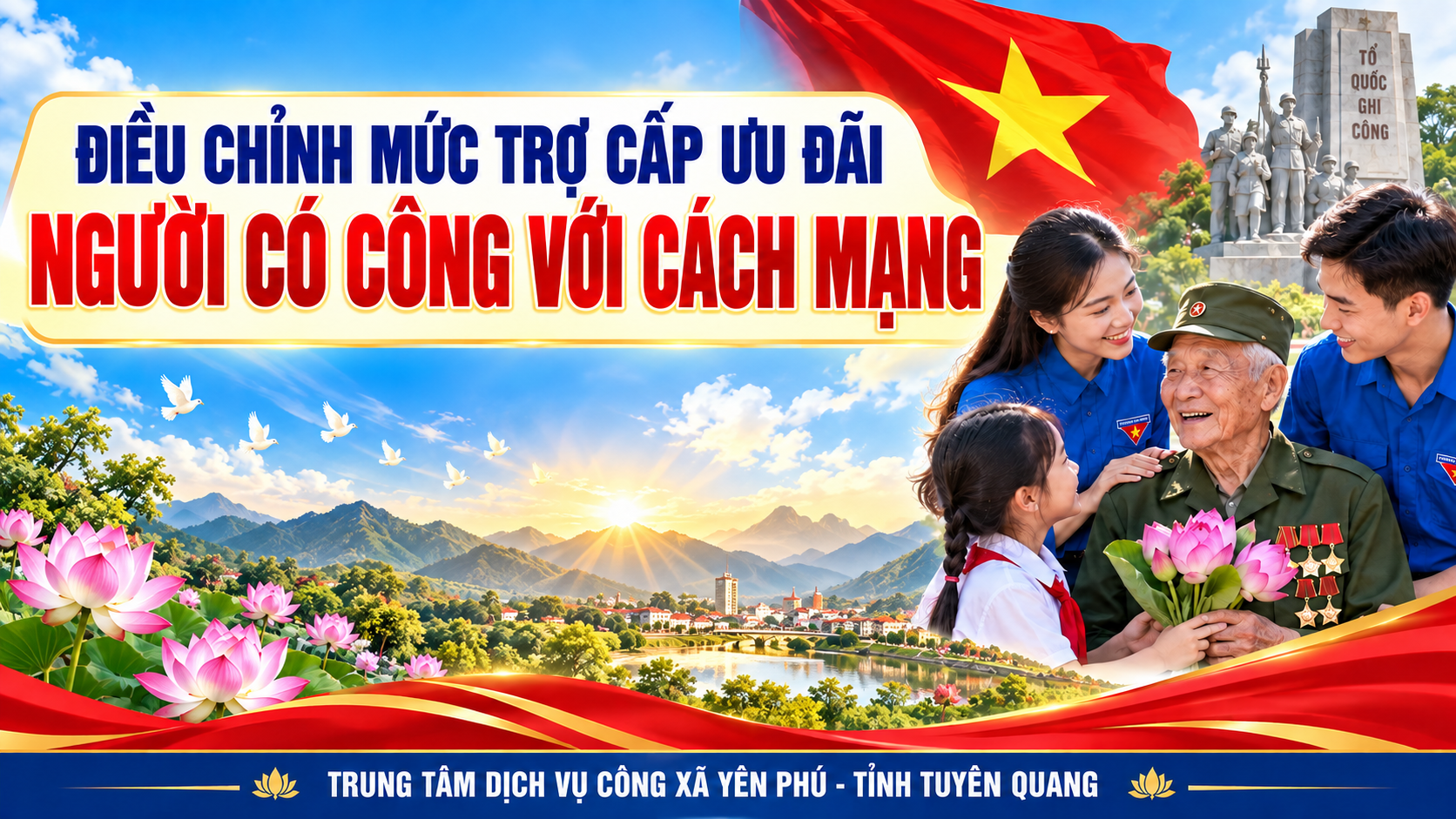 ĐIỀU CHỈNH MỨC TRỢ CẤP ƯU ĐÃI NGƯỜI CÓ CÔNG VỚI CÁCH MẠNG TỪ NGÀY 01/7/2026