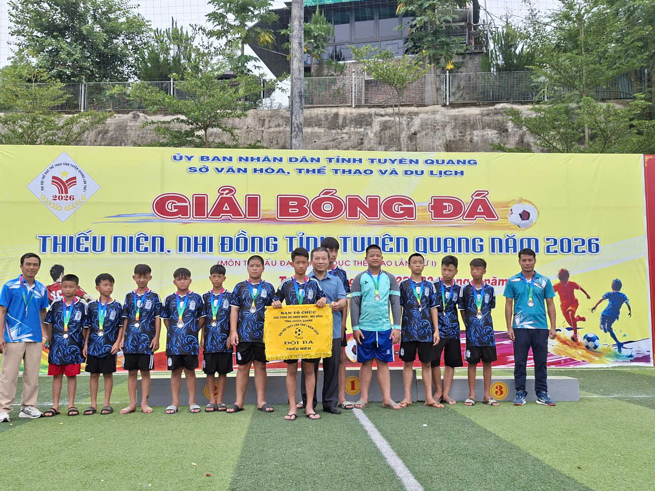 Đội bóng đá xã Yên Hoa đạt giải Ba Giải bóng đá thiếu niên, nhi đồng tỉnh Tuyên Quang năm 2026