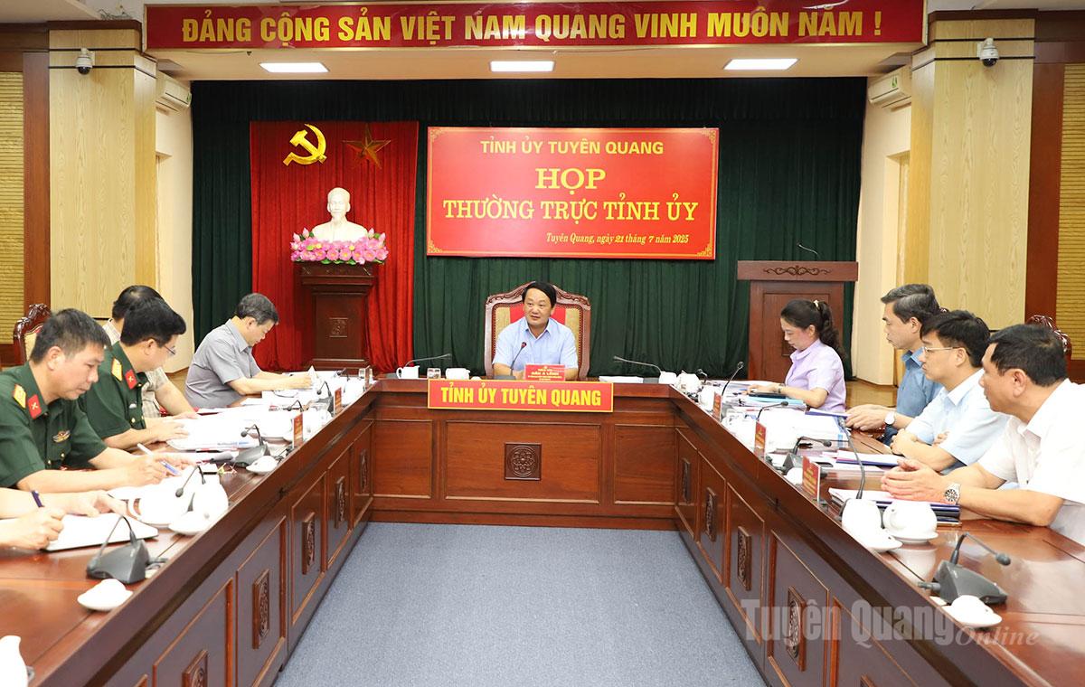 Thường trực Tỉnh ủy họp cho ý kiến nhiều nội dung quan trọng