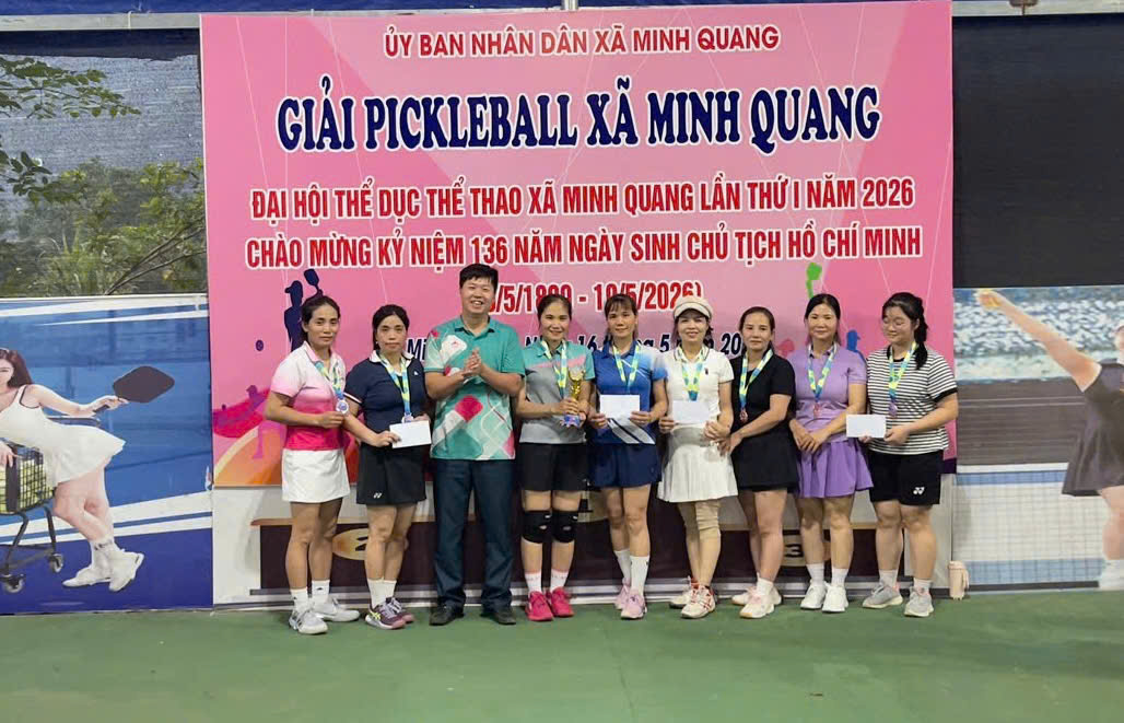 Uỷ ban nhân dân xã Minh Quang tổ chức thành công Giải Pickleball năm 2026