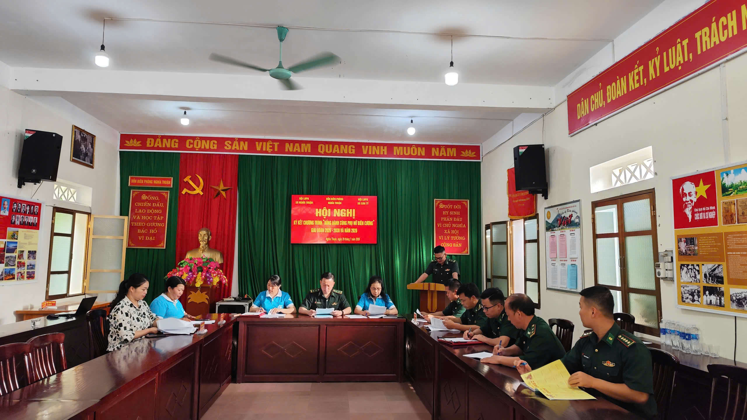ĐỒN BIÊN PHÒNG NGHĨA THUẬN VÀ HỘI LIÊN HIỆP PHỤ NỮ HAI XÃ  CÁN TỶ, NGHĨA THUẬN KÝ KẾT CHƯƠNG TRÌNH "ĐỒNG HÀNH CÙNG PHỤ NỮ BIÊN CƯƠNG" GIAI ĐOẠN 2026 – 2030