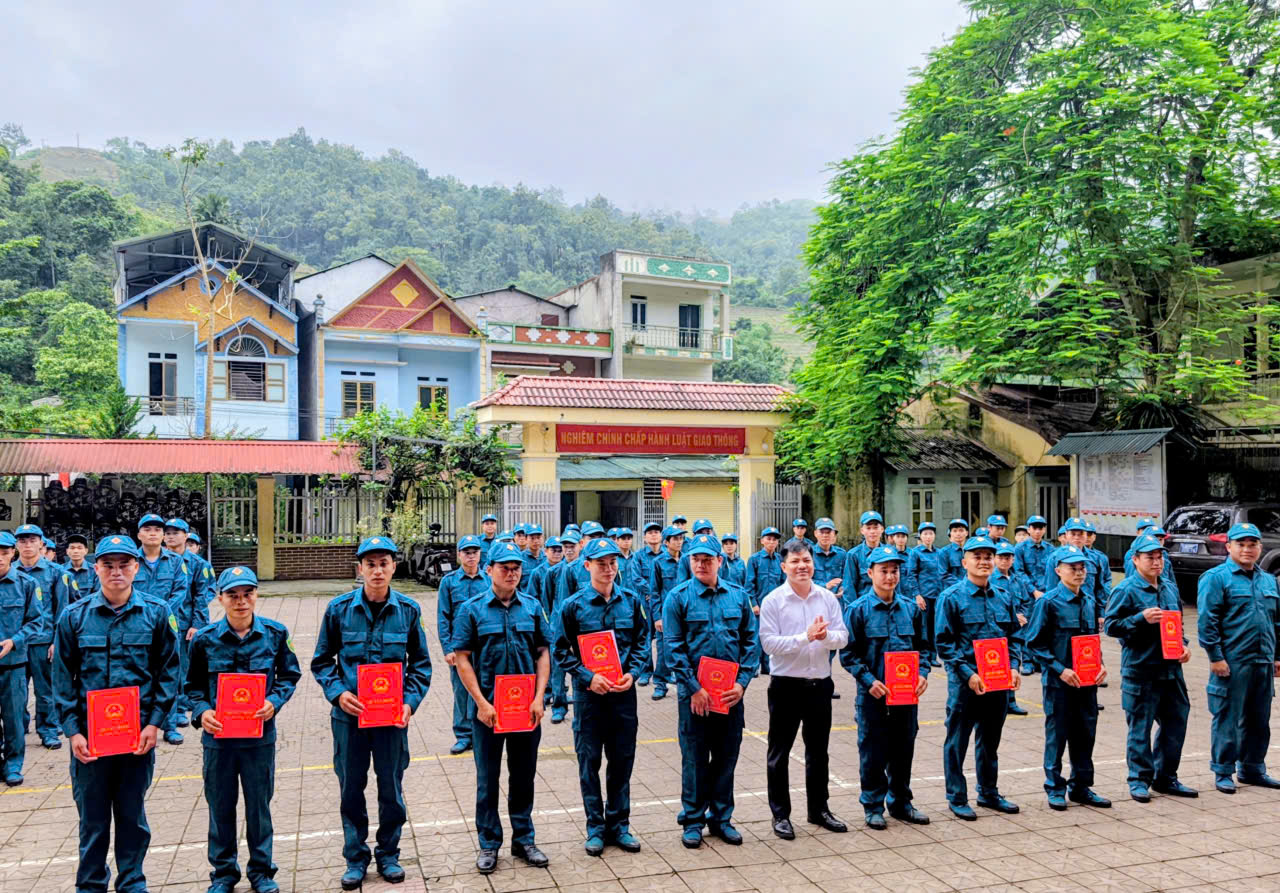 Xã Cao Bồ tổ chức khai mạc huấn luyện dân quân năm 2026