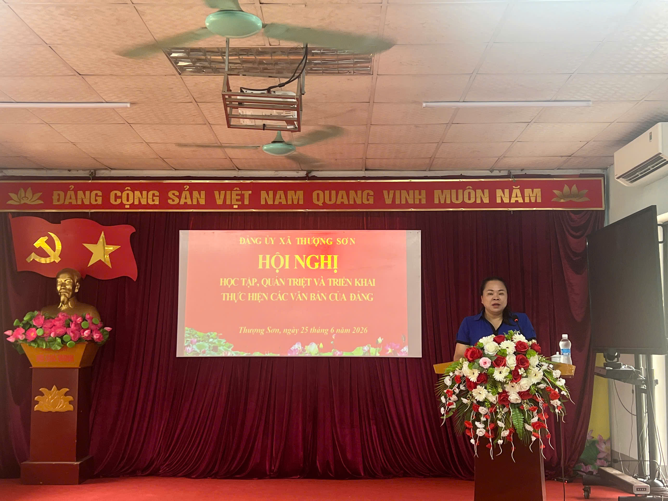 Đảng ủy xã Thượng Sơn tổ chức Hội nghị học tập, quán triệt, triển khai các văn bản của Đảng