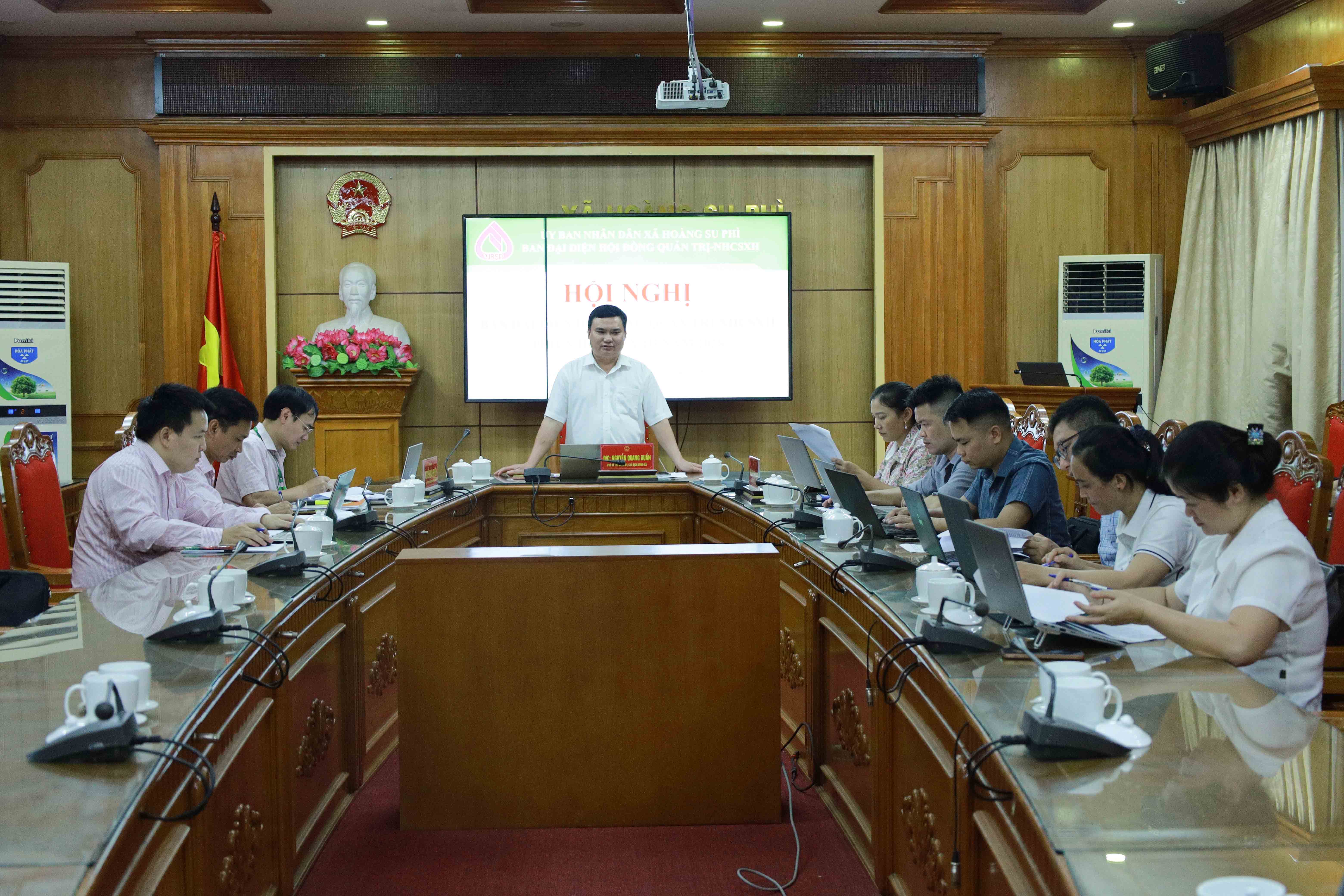 Xã Hoàng Su Phì tổ chức Hội nghị Ban đại diện Hội đồng quản trị Ngân hàng chính sách xã hội quý III năm 2026