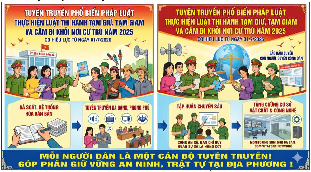 TUYÊN TRUYỀN, HƯỚNG DẪN VỀ THỦ TỤC HÀNH CHÍNH TRONG LUẬT THI HÀNH TẠM GIỮ, TẠM GIAM VÀ CẤM ĐI KHỎI NƠI CƯ TRÚ