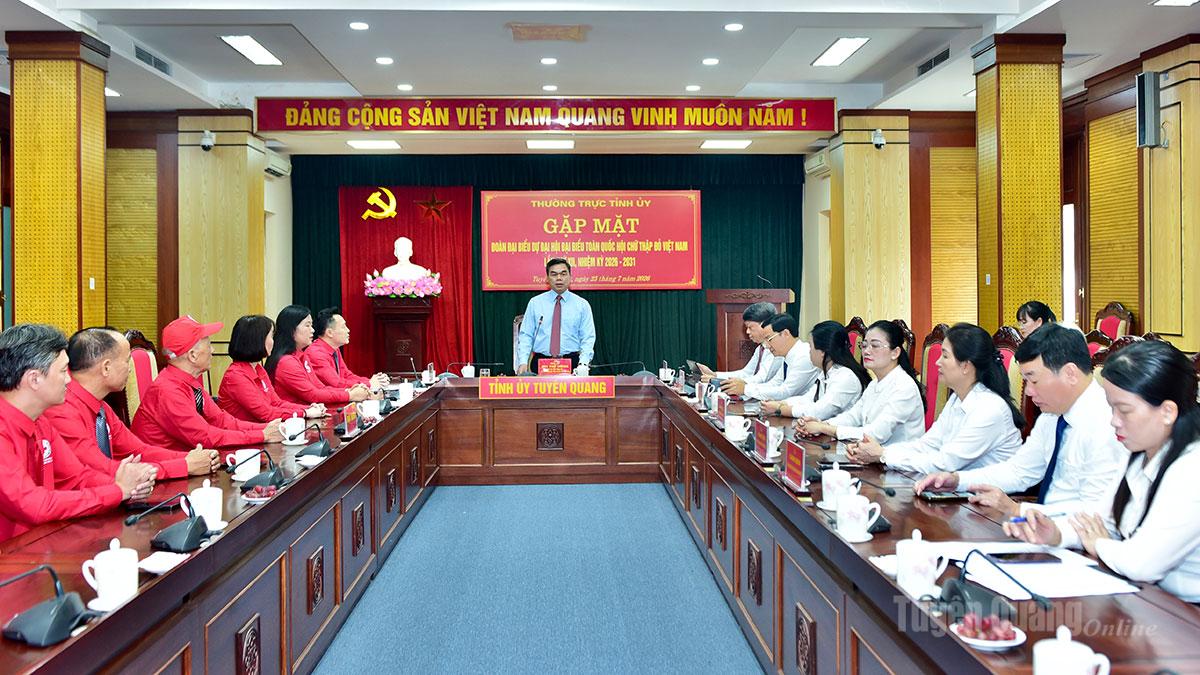 Thường trực Tỉnh ủy gặp mặt Đoàn đại biểu của tỉnh dự Đại hội đại biểu toàn quốc Hội Chữ thập đỏ Việt Nam lần thứ XII