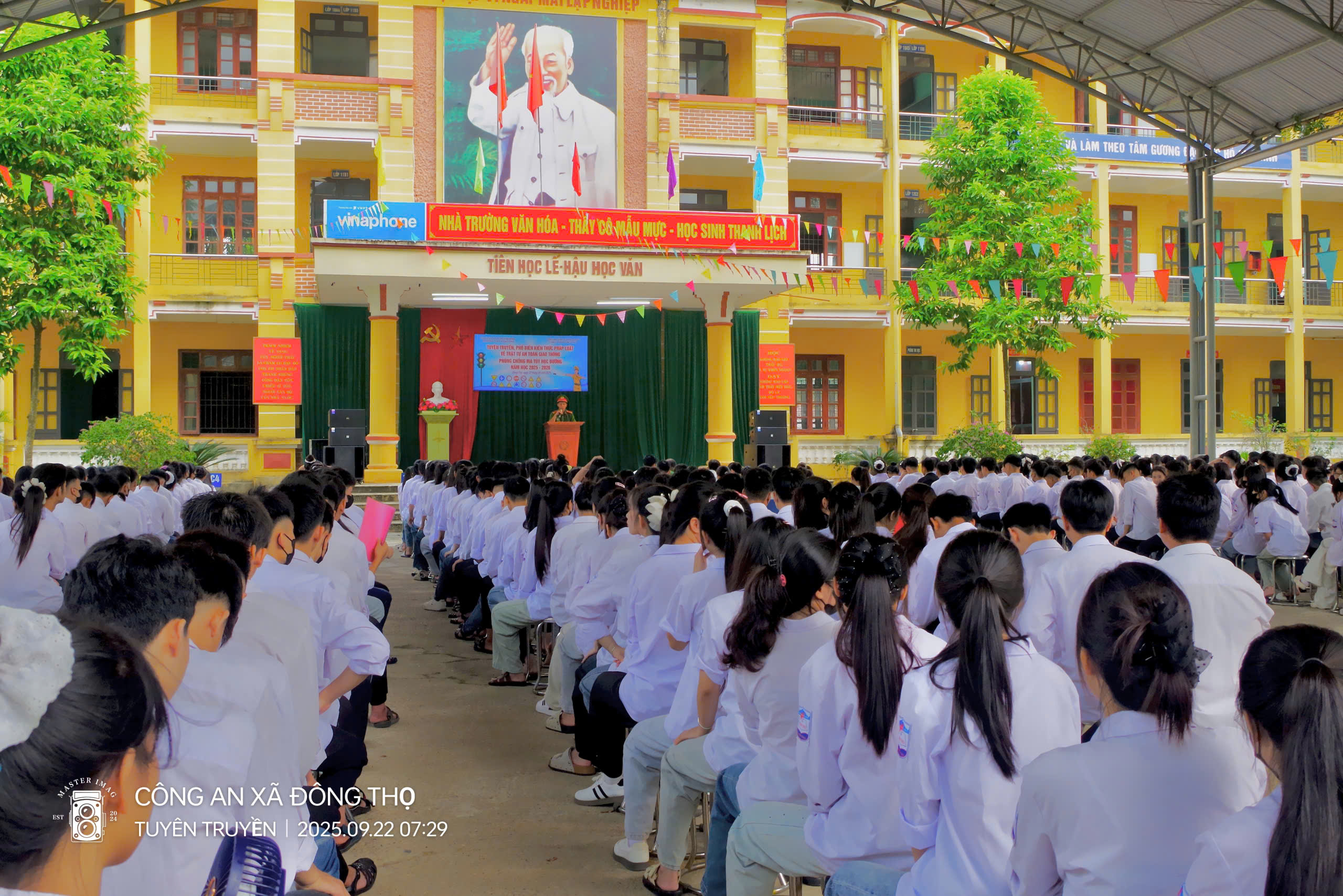 Công an xã Đông Thọ tăng cường tuyên truyền phổ biến giáo dục pháp luật