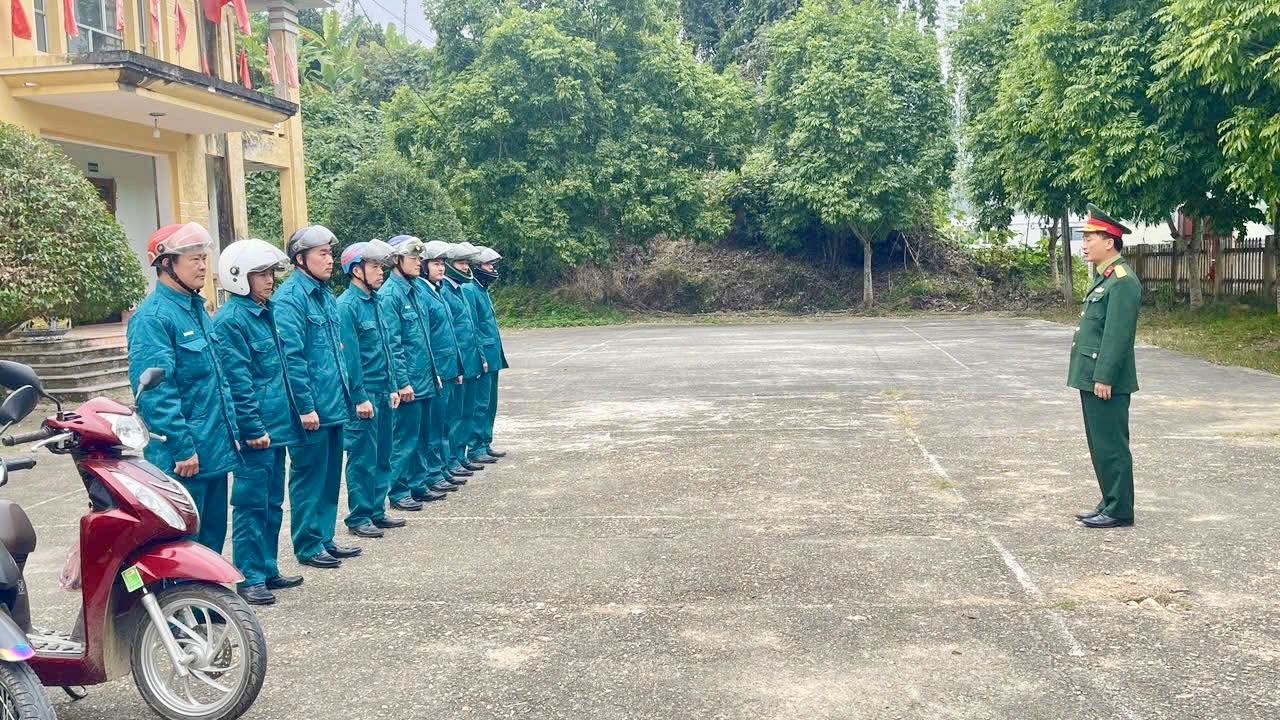 Ban Chỉ huy Quân sự xã Minh Thanh duy trì trực SSCĐ, giữ vững an ninh địa bàn 