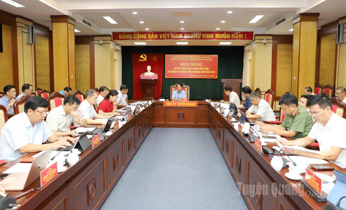 Ban Chỉ đạo về phát triển khoa học, công nghệ, đổi mới sáng tạo và chuyển đổi số tỉnh triển khai nhiệm vụ 6 tháng cuối năm 2025 