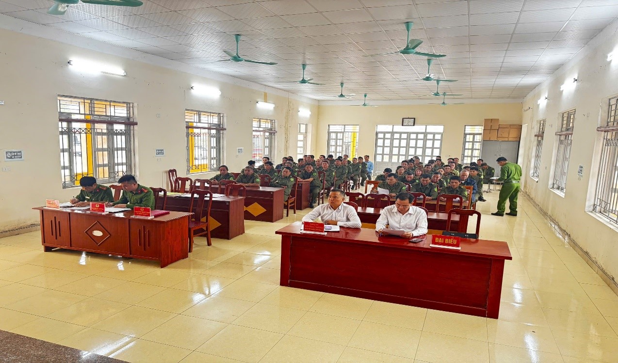 CÔNG AN XÃ BÌNH CA TỔ CHỨC HỘI NGHỊ GIAO BAN LỰC LƯỢNG THAM GIA BẢO VỆ ANTT Ở CƠ SỞ THÁNG 3/2026