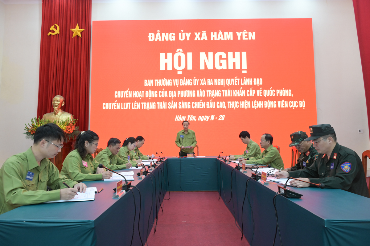 Hàm Yên tổ chức luyện tập tổng hợp diễn tập chiến đấu phòng thủ năm 2026