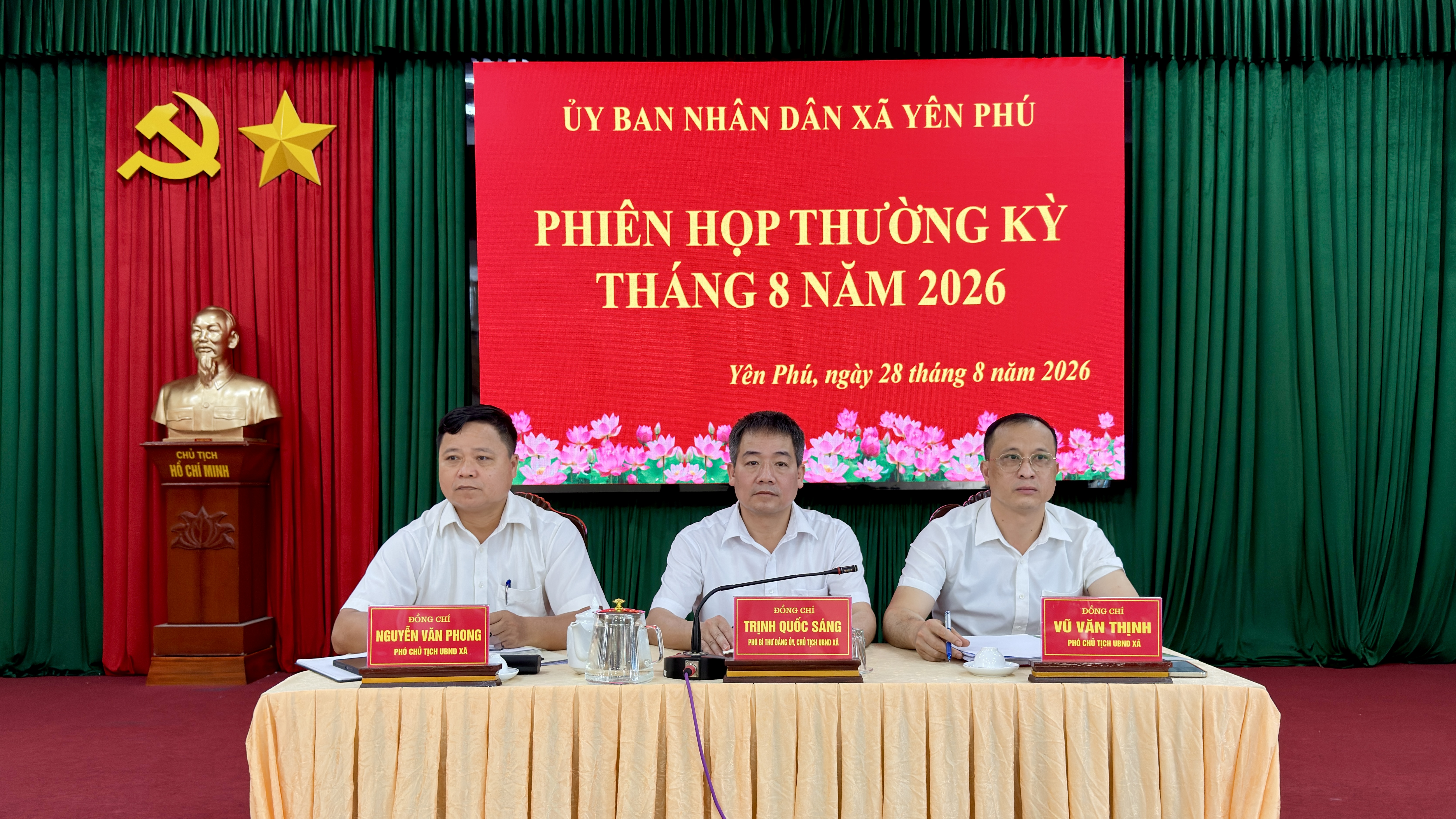XÃ YÊN PHÚ TỔ CHỨC PHIÊN HỌP THƯỜNG KỲ THÁNG 8